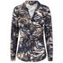 Emreco Long Sleeve Navy Tiger Print Collar Blouse – 021008EW